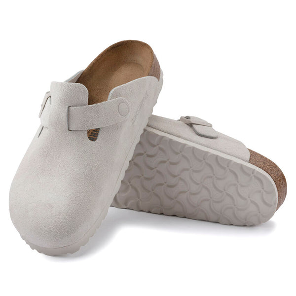 Boston Suede Leather Antique White