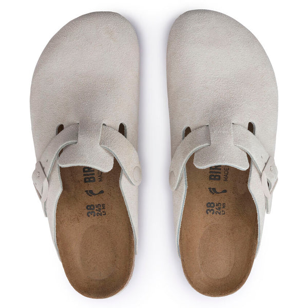 Boston Suede Leather Antique White