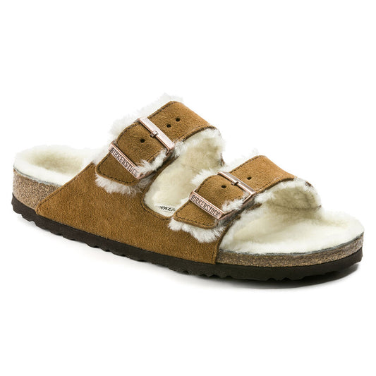 Birkenstock Arizona Shearling mink - Imeldas Shoes Norwich