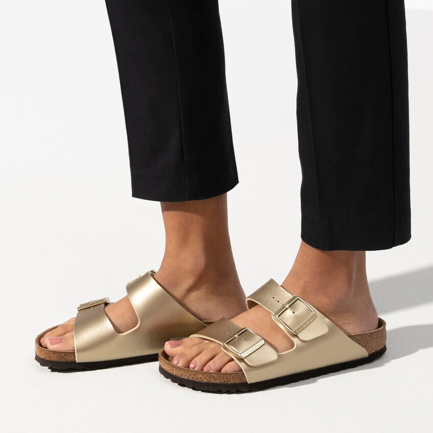 Birkenstock Arizona Sandal Birko-Flor Gold - Imeldas Shoes Norwich