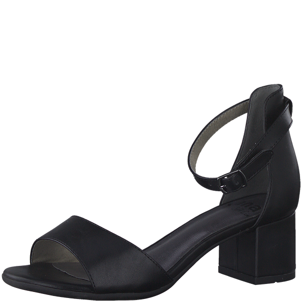 Jana 8-8-28361-20 Black ankle strap heels