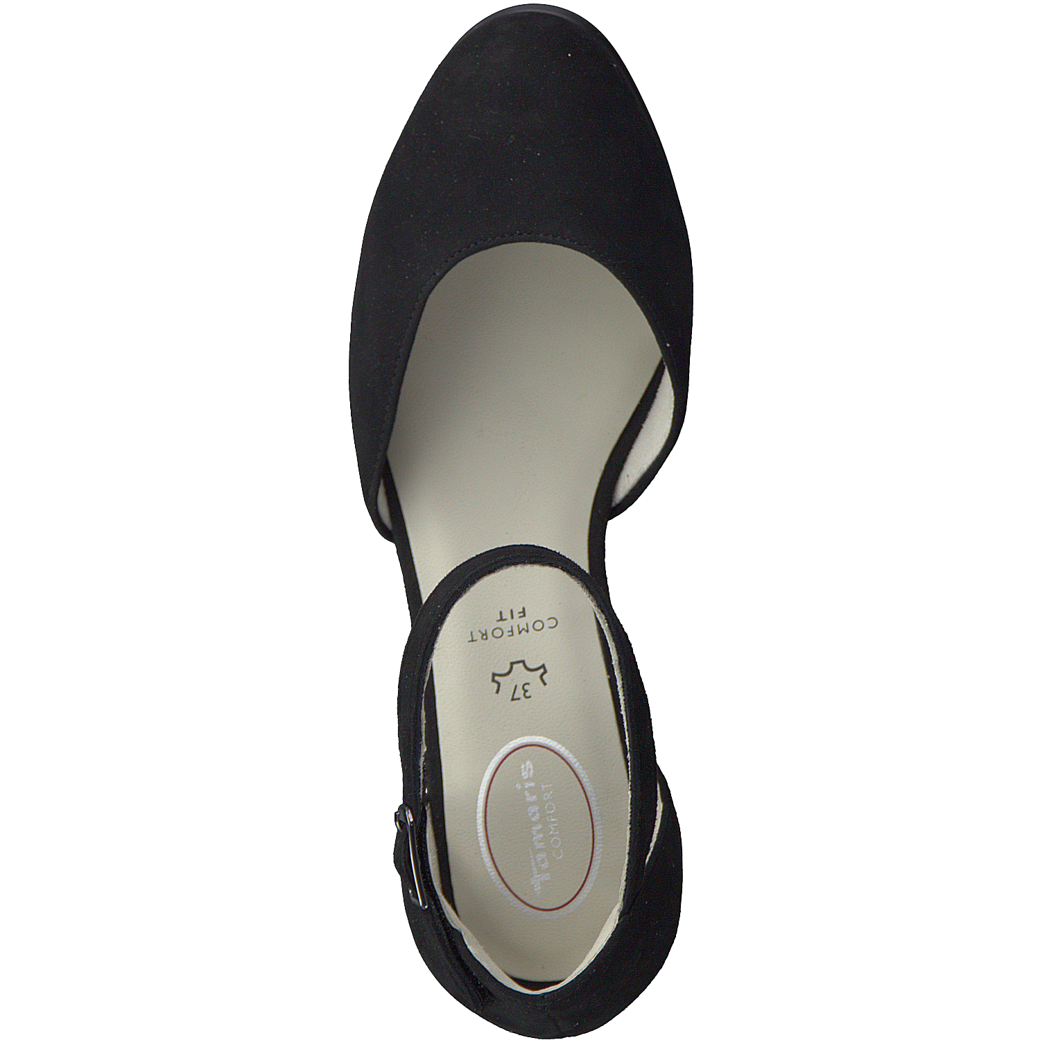 Tamaris comfort 8-8-84400-20 closed toe black heeled sandal