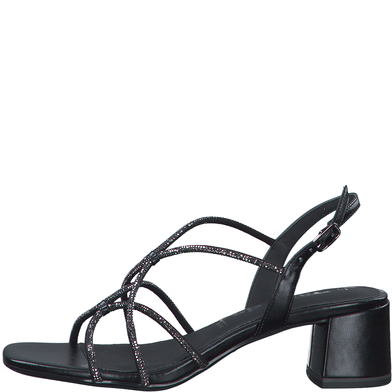 Tamaris 1-1-28236-20 black diamonte heels