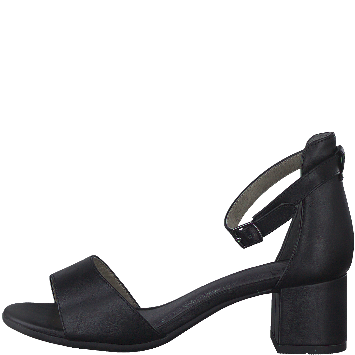 Jana 8-8-28361-20 Black ankle strap heels