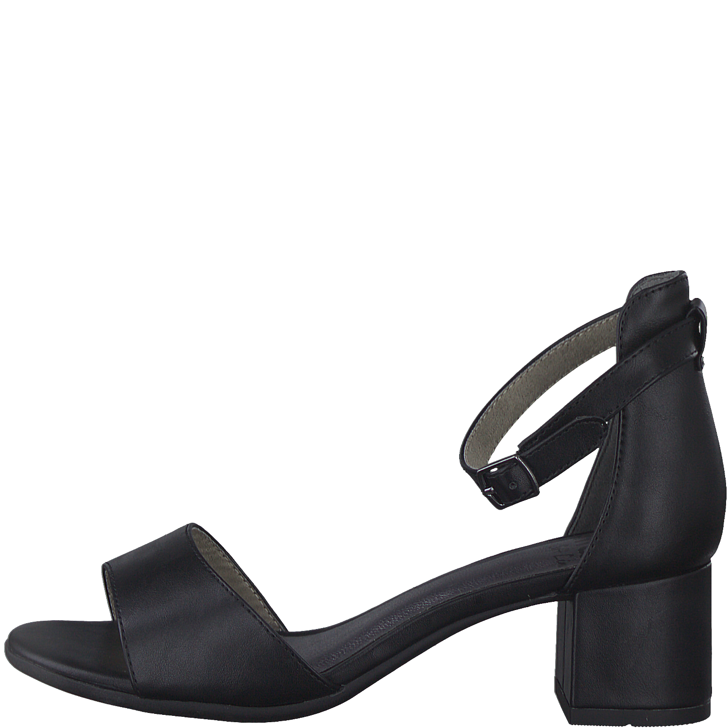 Jana 8-8-28361-20 Black ankle strap heels