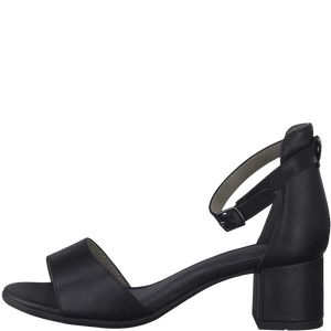 Jana 8-8-28361-20 Black ankle strap heels