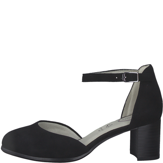 Tamaris comfort 8-8-84400-20 closed toe black heeled sandal