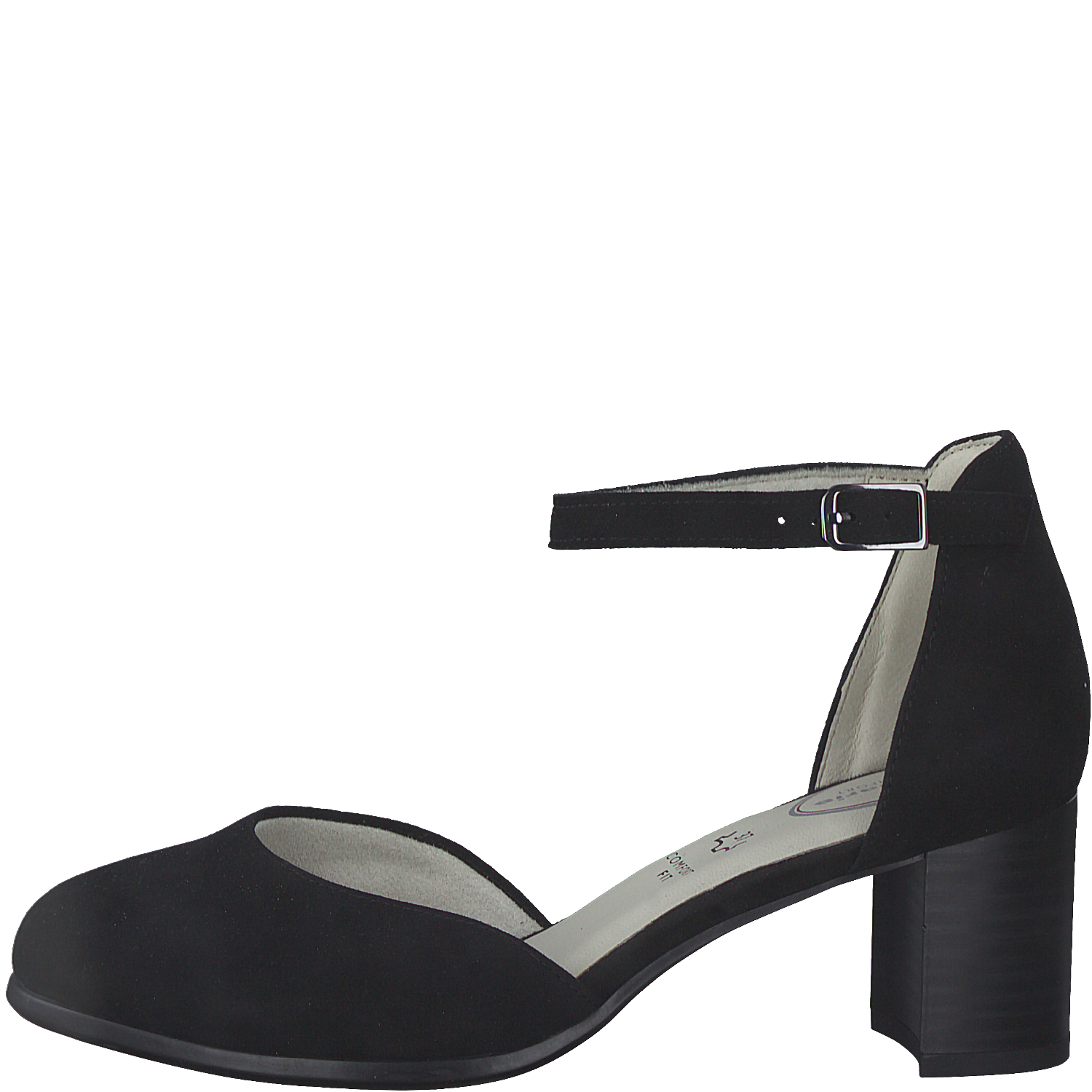 Tamaris comfort 8-8-84400-20 closed toe black heeled sandal