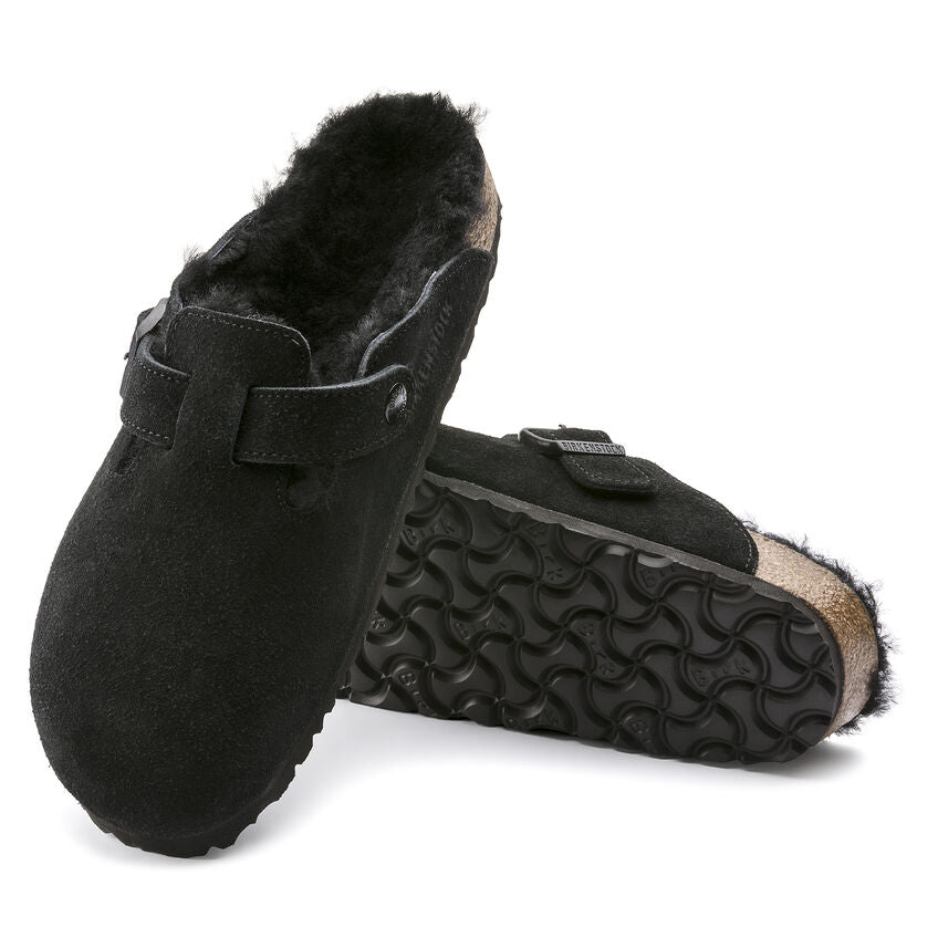 Birkinstock Boston Shearling Black - Imeldas Shoes Norwich