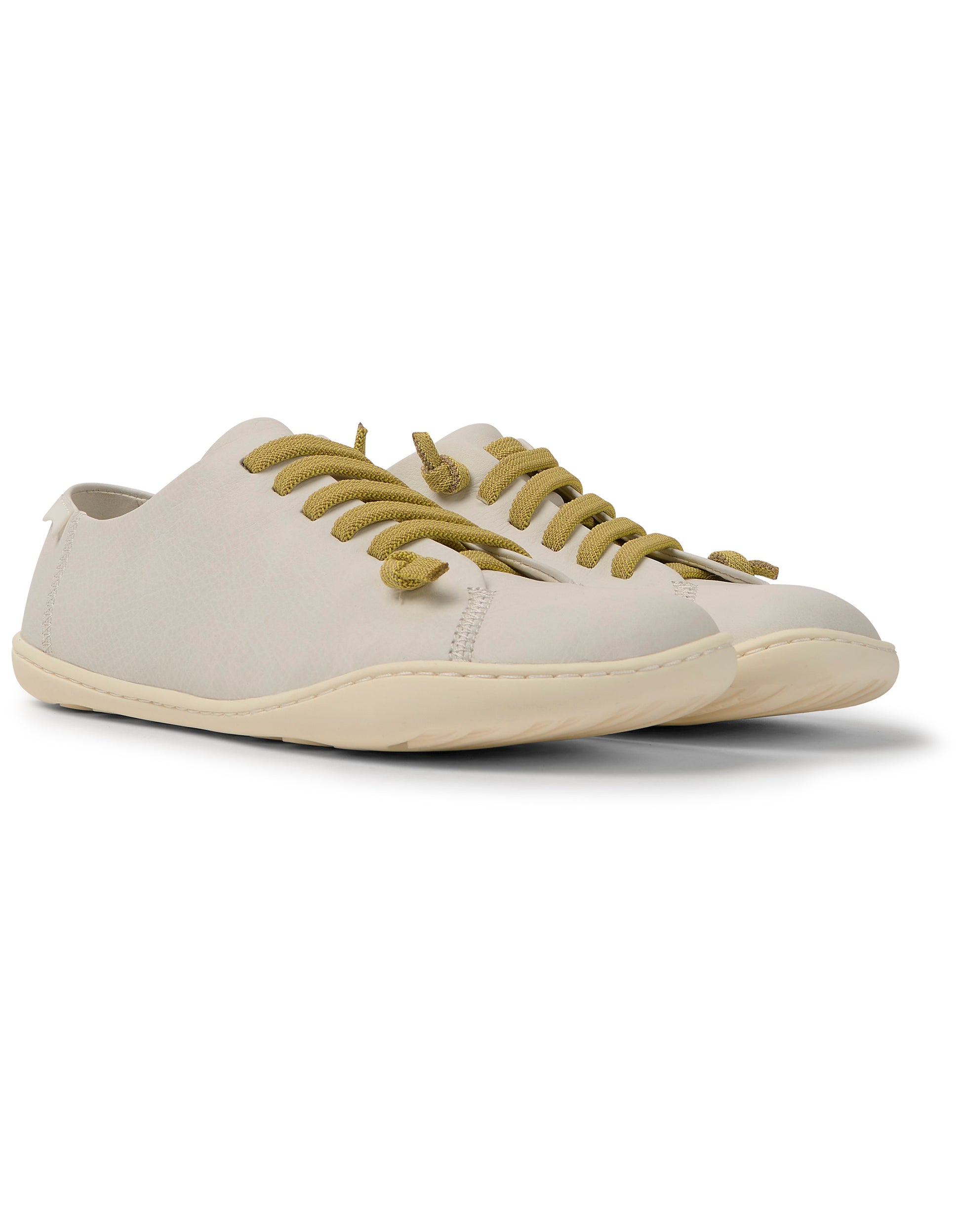 Camper k200514-014 peu white trainer with mustard laces - Imeldas Shoes Norwich
