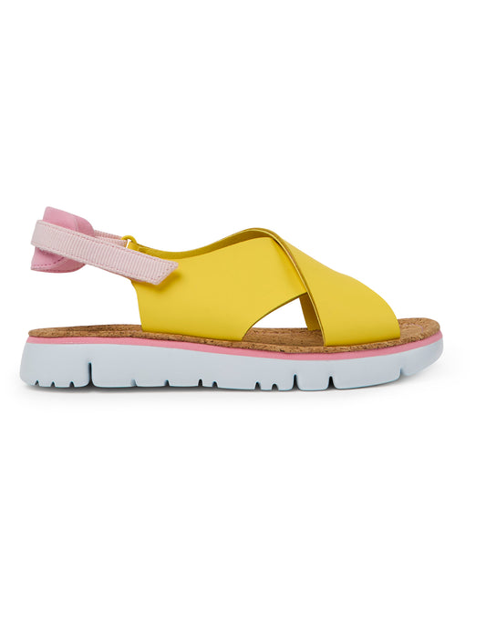 Camper k200157-040 oruga yellow/pink sandals - Imeldas Shoes Norwich