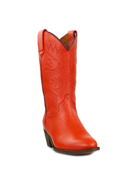 La Pintura orange cowboy boots - Imeldas Shoes Norwich