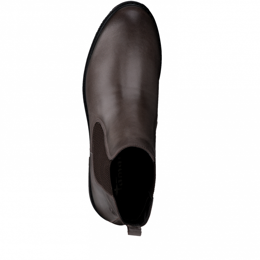 Tamaris 1-1-25056-29 Dark pepper leather ankle boot - Imeldas Shoes Norwich