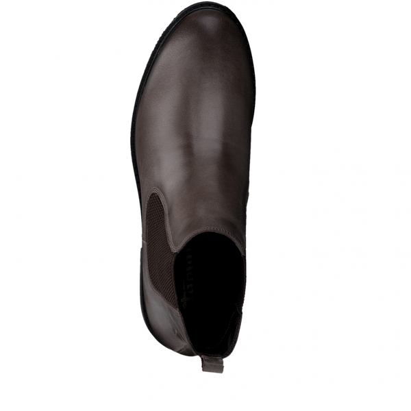 Tamaris 1-1-25056-29 Dark pepper leather ankle boot - Imeldas Shoes Norwich