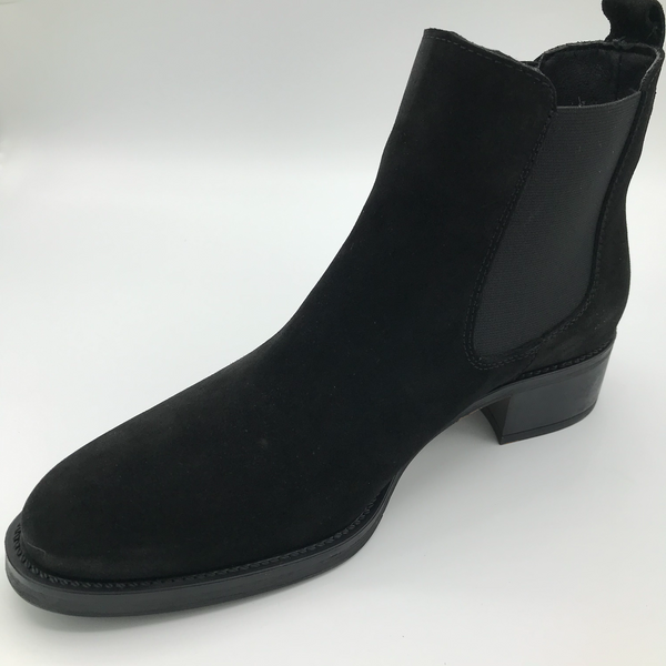Alpe 4236 black suede Chelsea slip on boot - Imeldas Shoes Norwich