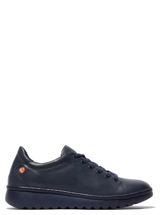 Softinos Essy leather navy trainer - Imeldas Shoes Norwich