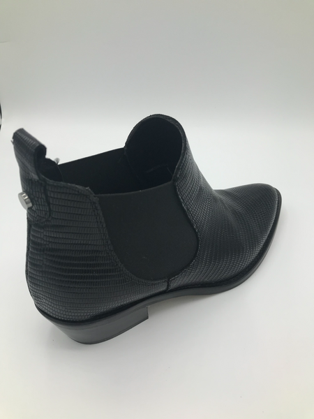 Alpe 4010 black snake effect slip on Chelsea boot - Imeldas Shoes Norwich