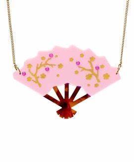 Tatty Devine pink fan necklace - Imeldas Shoes Norwich