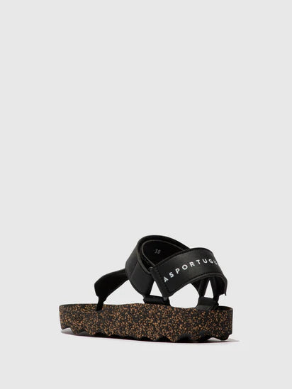 Asportuguesas Fizz black sandal - Imeldas Shoes Norwich