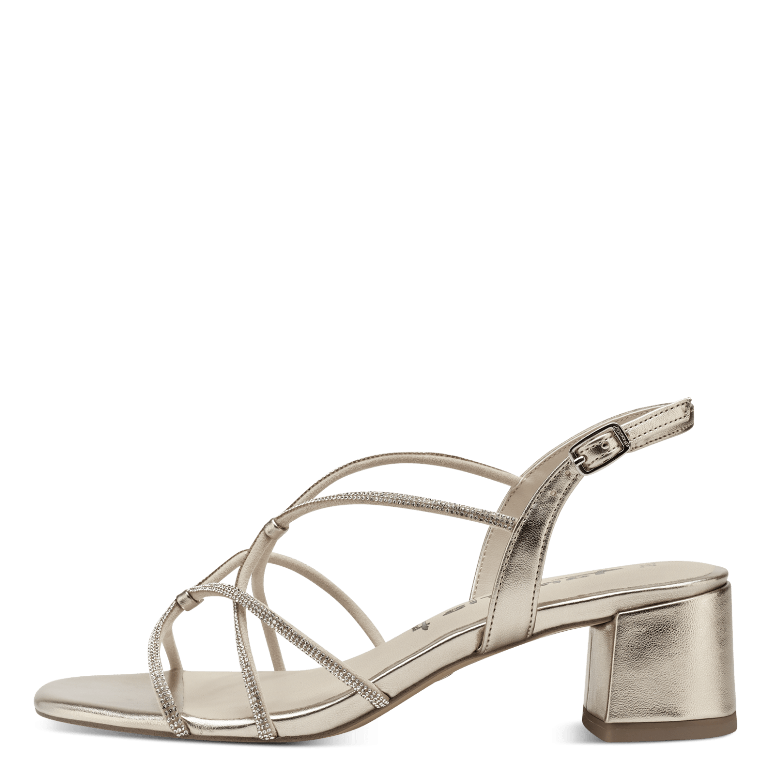 Tamaris 1-1-28236-20 light gold diamonte heels