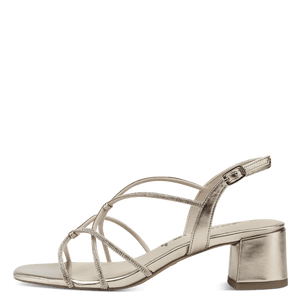 Tamaris 1-1-28236-20 light gold diamonte heels