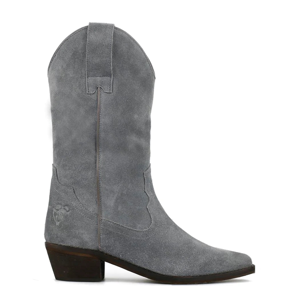 La Pintura grey suede cowboy boots - Imeldas Shoes Norwich
