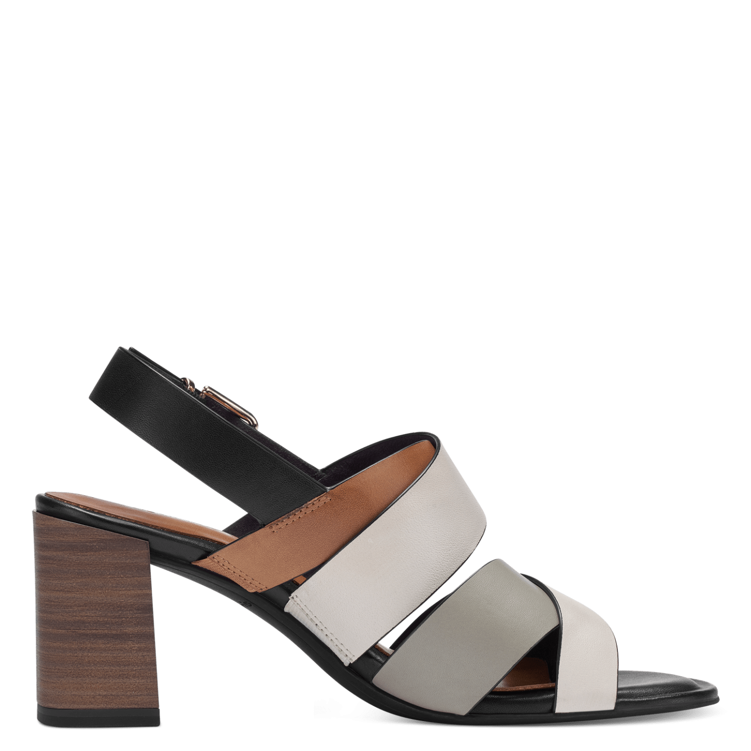 Tamaris 1-28392-20 Ivory comb heeled sandal