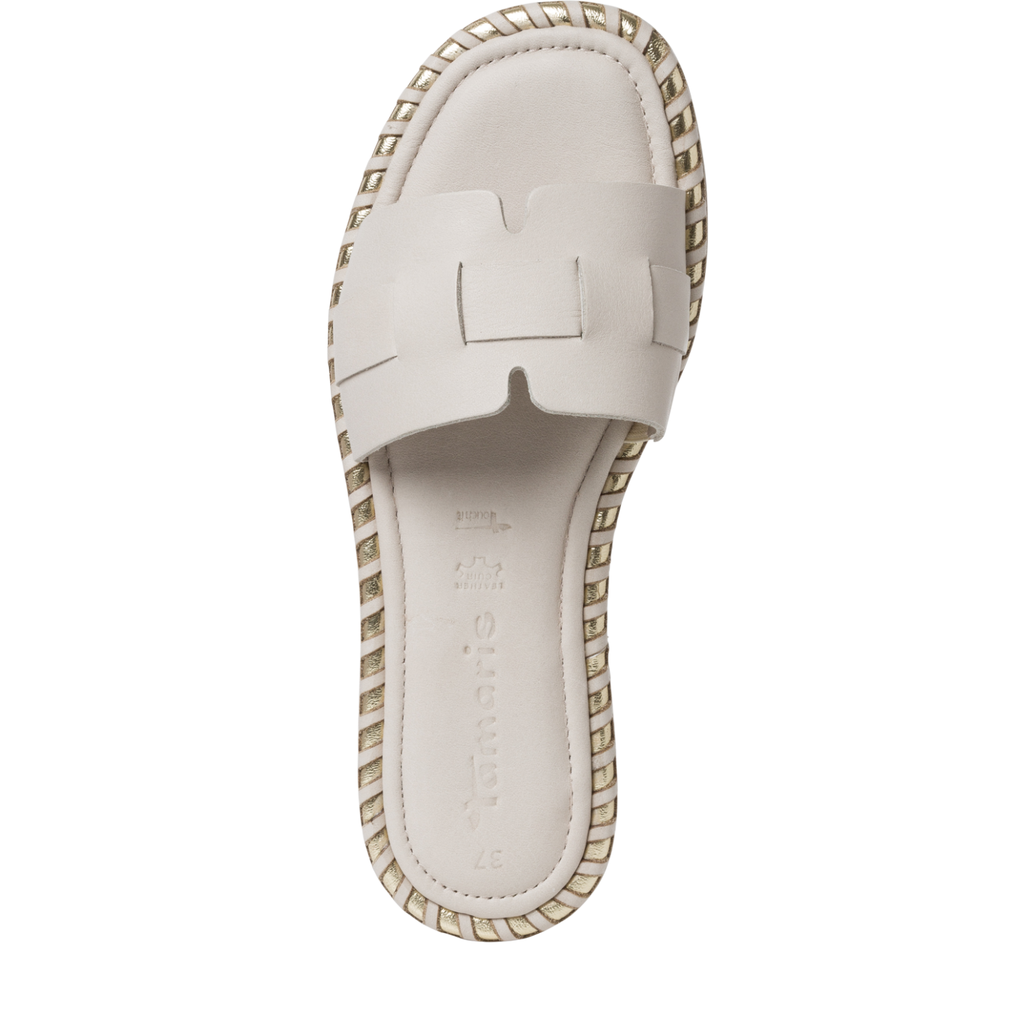 Tamaris 1-1-27137-20 ivory slide sandal