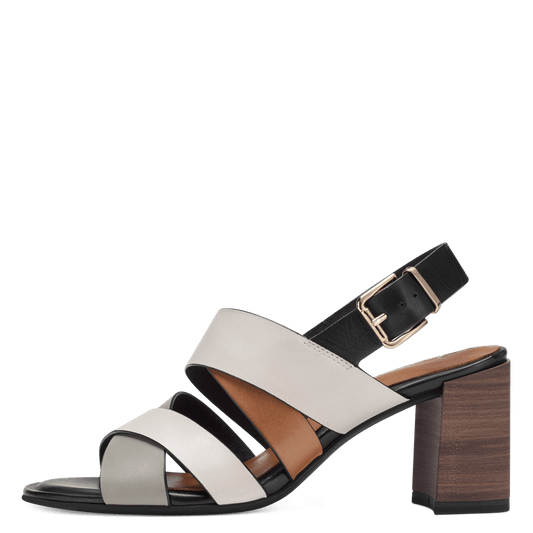 Tamaris 1-28392-20 Ivory comb heeled sandal