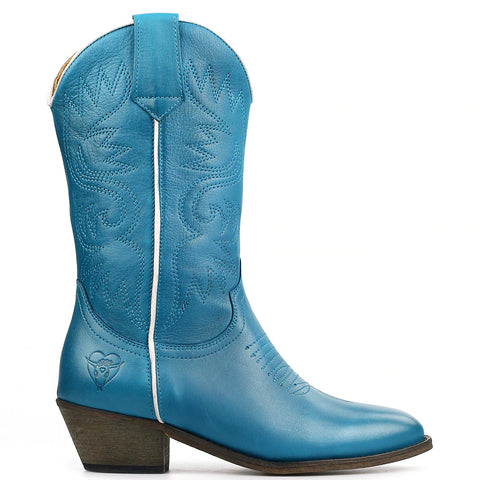 La Pintura light blue cowboy boots - Imeldas Shoes Norwich