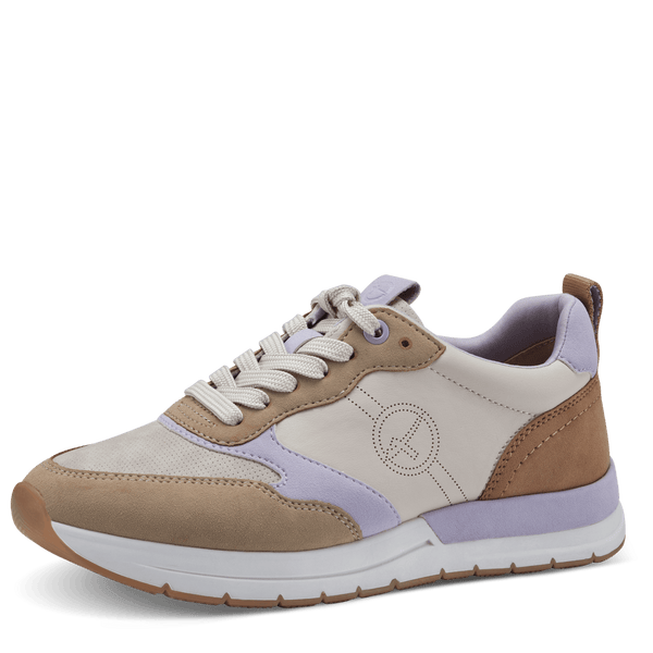 Tamaris 1-1-23733-20 lilac comb lace trainer