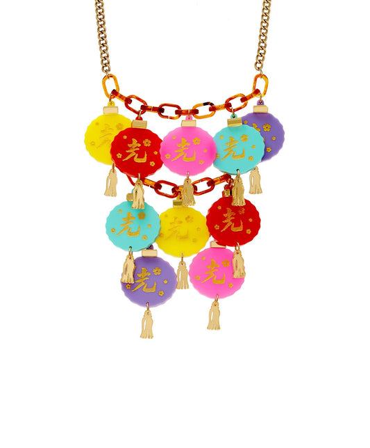 Tatty Devine Oriental lantern statement necklace - Imeldas Shoes Norwich