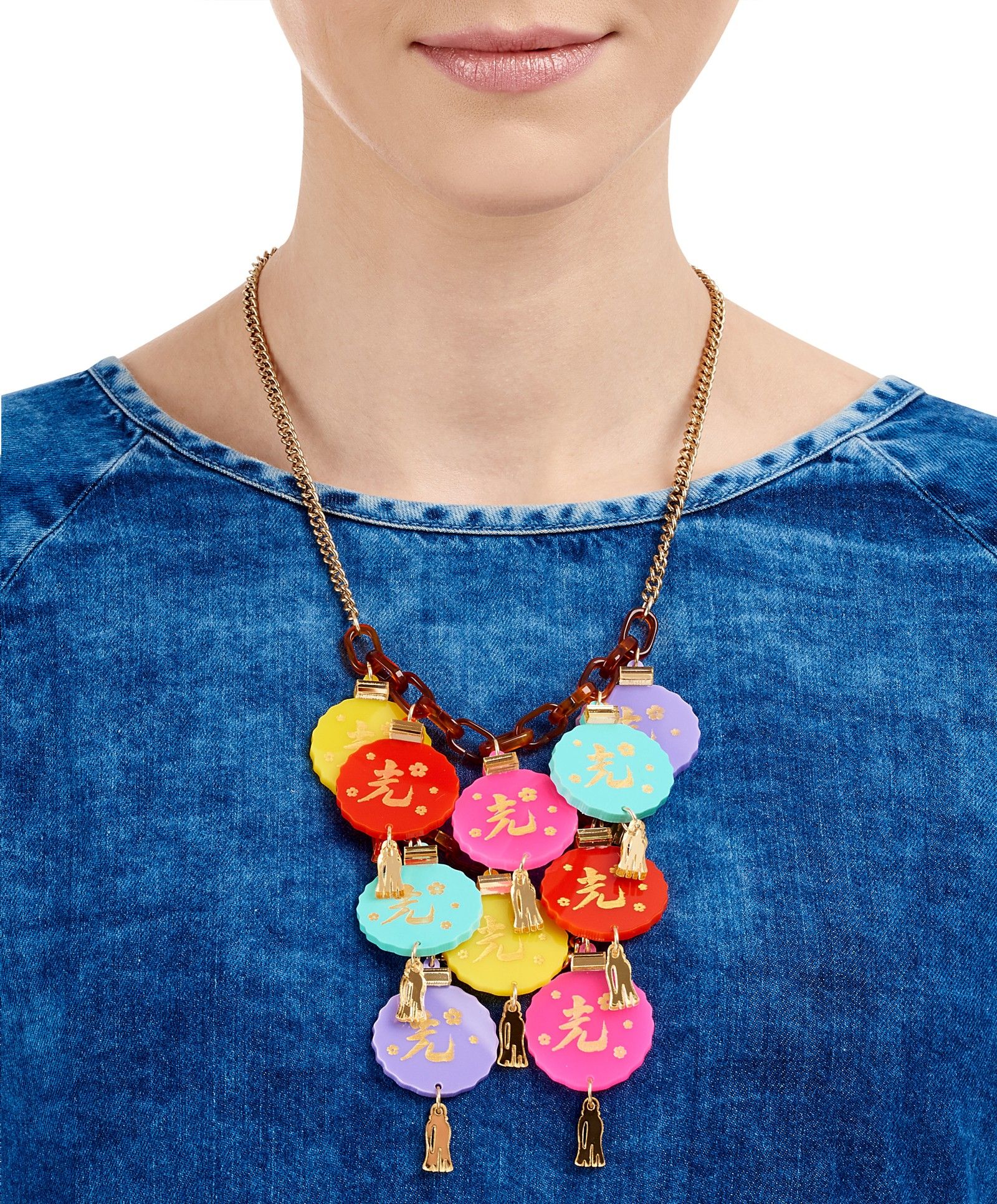 Tatty Devine Oriental lantern statement necklace - Imeldas Shoes Norwich