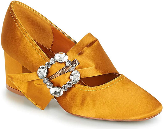 Patty Black Silk Mary Janes with Crystal Buckle - Imeldas Shoes Norwich