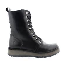 fly Rami black leather lace up boot - Imeldas Shoes Norwich