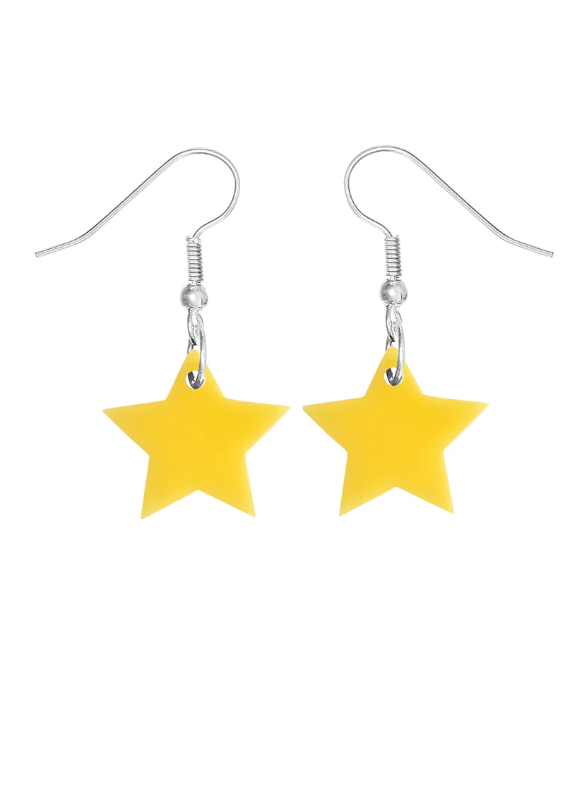 Tatty devine star charm earrings yellow - Imeldas Shoes Norwich