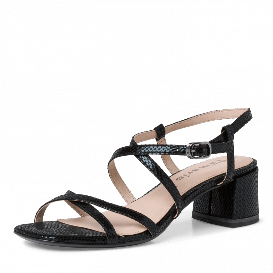 1-1-28204-28 013 Tamaris black strappy sandal - Imeldas Shoes Norwich
