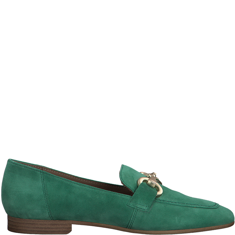 Tamaris 1-1-24222-20-700 green suede flat shoes - Imeldas Shoes Norwich