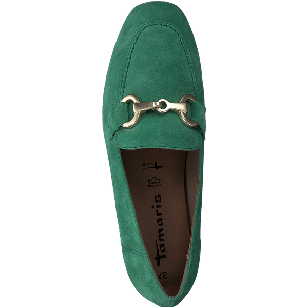 Tamaris 1-1-24222-20-700 green suede flat shoes