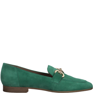 Tamaris 1-1-24222-20-700 green suede flat shoes