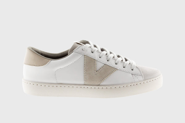 Victoria Berlin Contrast Lace Up Trainer White - Imeldas Shoes Norwich