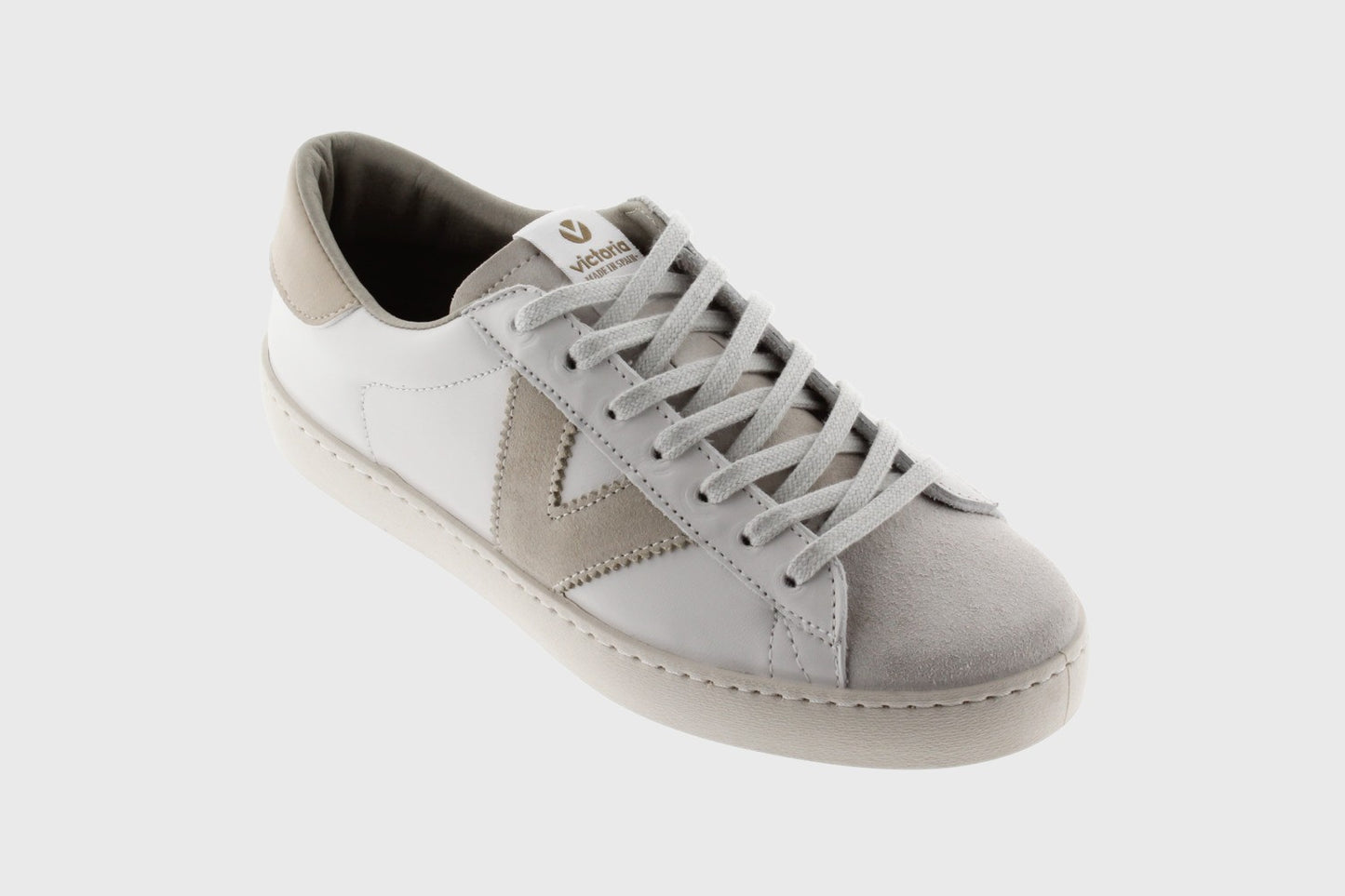 Victoria Berlin Contrast Lace Up Trainer White - Imeldas Shoes Norwich