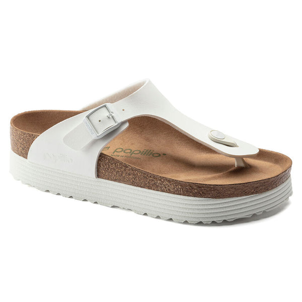 Birkenstock Gizeh platform vegan white