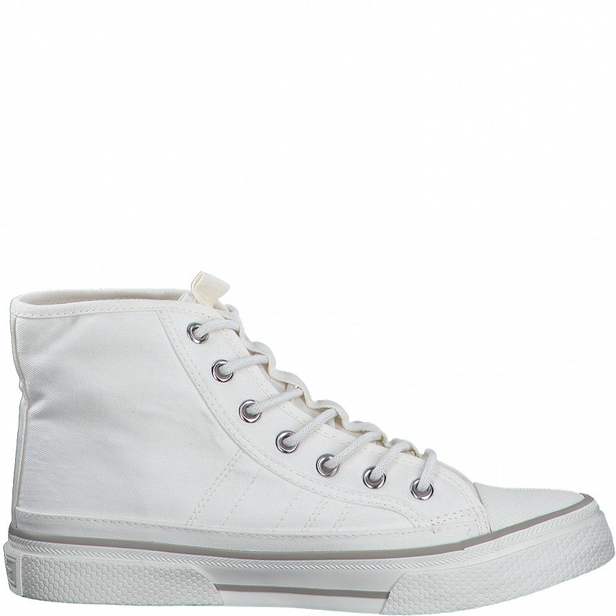 S.Oliver 5-5-25235-38 white high top lace up trainer - Imeldas Shoes Norwich