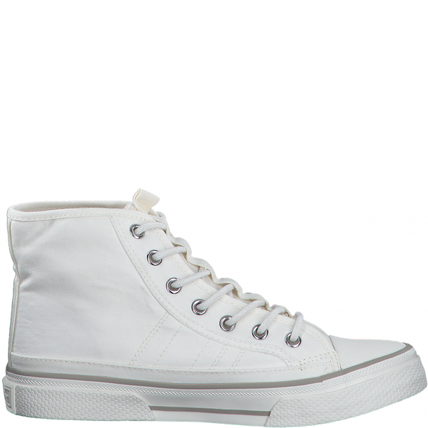 S.Oliver 5-5-25235-38 white high top lace up trainer - Imeldas Shoes Norwich