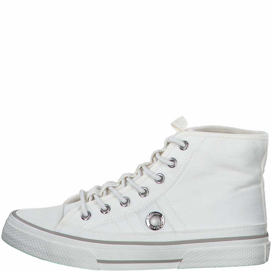 S.Oliver 5-5-25235-38 white high top lace up trainer - Imeldas Shoes Norwich