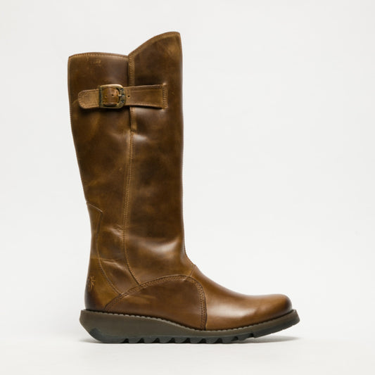 Mol 2 Camel leather Knee High zip up boot - Imeldas Shoes Norwich