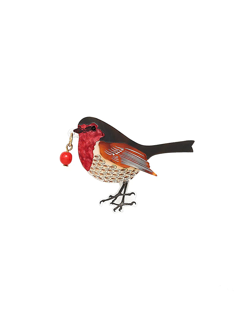 Robin redbreast broach - Imeldas Shoes Norwich