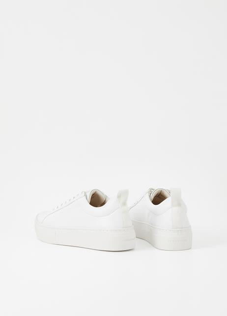 Vagabond Zoe Platform white lace up trainer - Imeldas Shoes Norwich