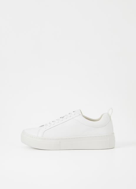 Vagabond Zoe Platform white lace up trainer - Imeldas Shoes Norwich